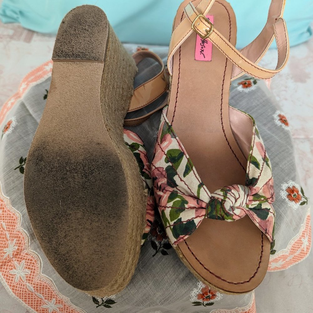 Betsey Johnson Floral Platform Espadrilles Size 10 - Picture 6 of 8